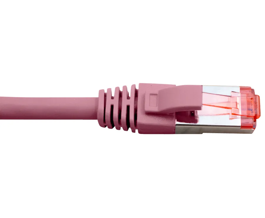 CAT6a Shielded Pink Patch Lead 1m