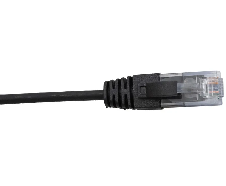 CAT6 28AWG BLACK PATCH LEAD 0.3M SLIM