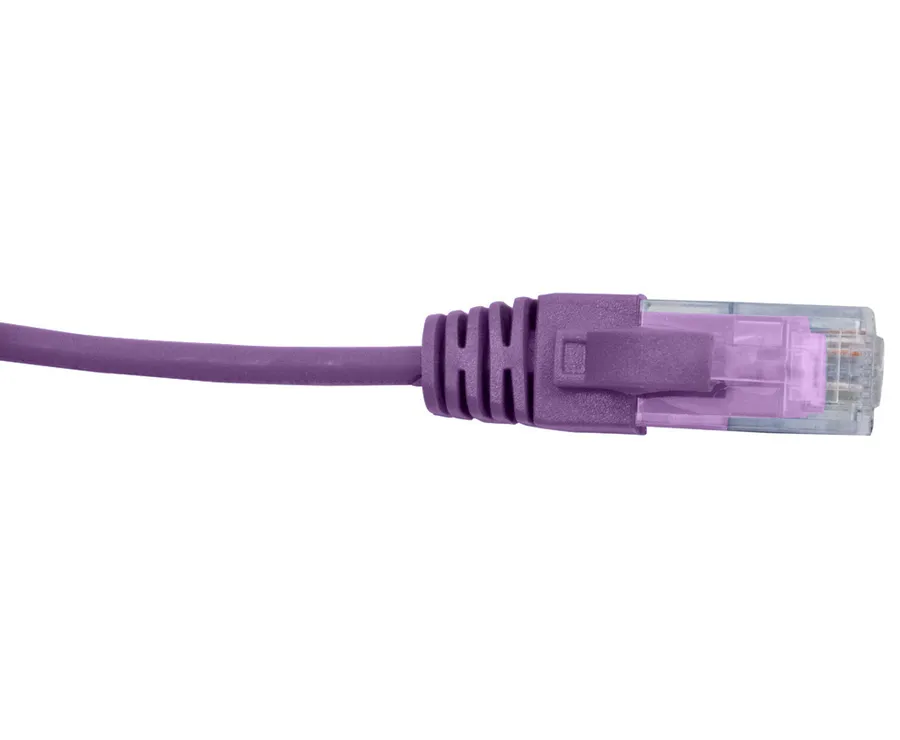 CAT6 28AWG PURPLE PATCH LEAD 0.3M SLIM