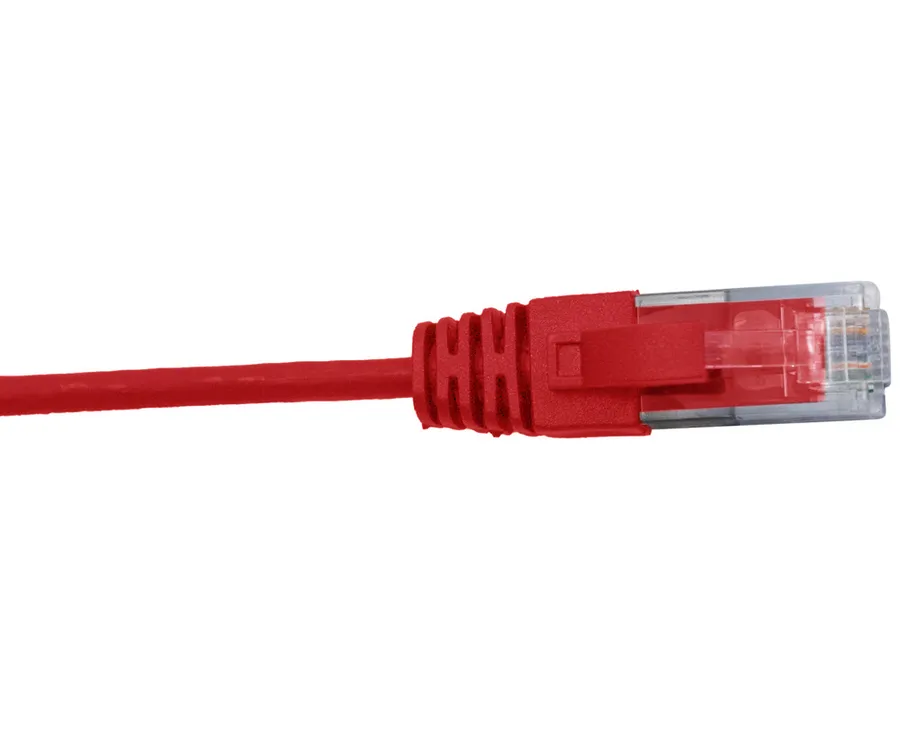 CAT6 28AWG RED PATCH LEAD 0.3M SLIM