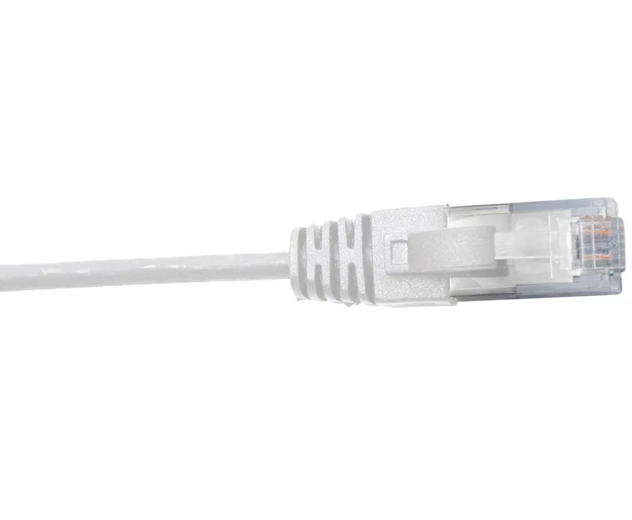 CAT6 28AWG WHITE PATCH LEAD 0.3M SLIM
