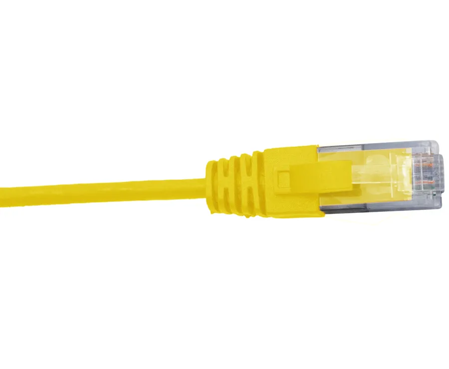 CAT6 28AWG YELLOW PATCH LEAD 0.3M SLIM