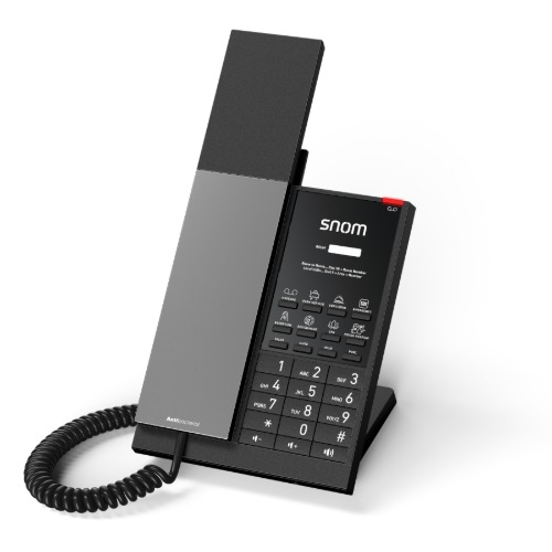 Snom HD350A – Analogue Corded Guest Room Phone, Antibacterial housing, Visible LED indicators, Customisable faceplate, GDPR‑compliant,Durable