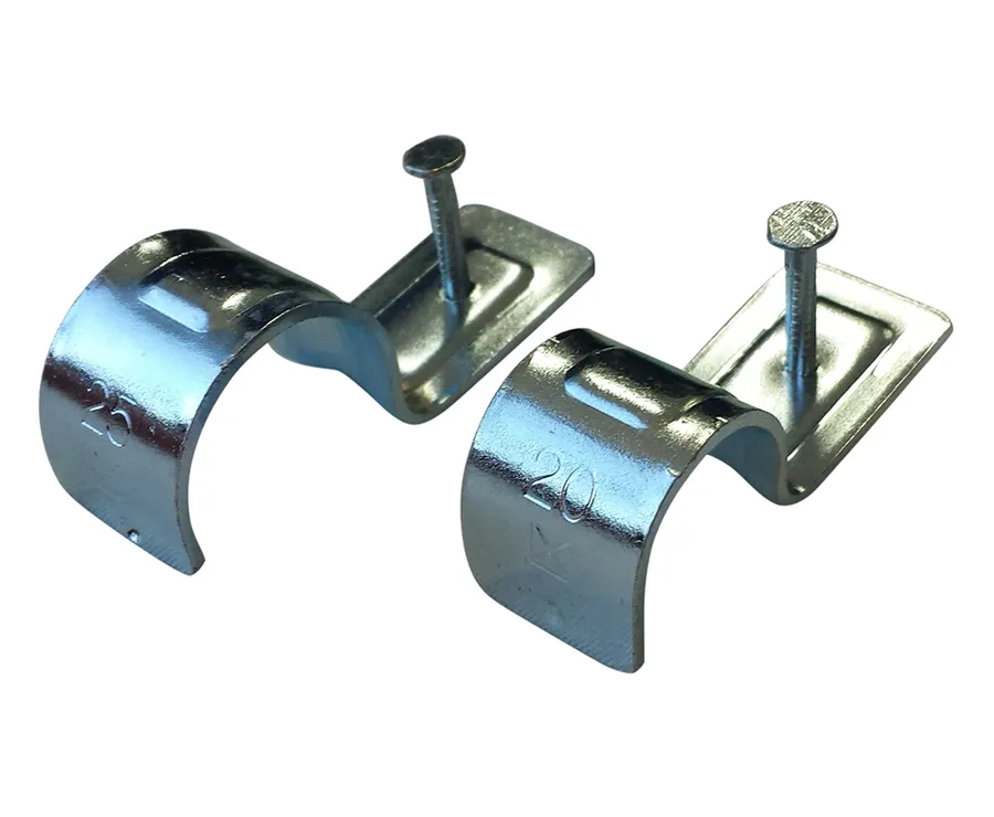 SADDLE HALF ZINC PLATED WITH NAIL 20MM (pack of 50)