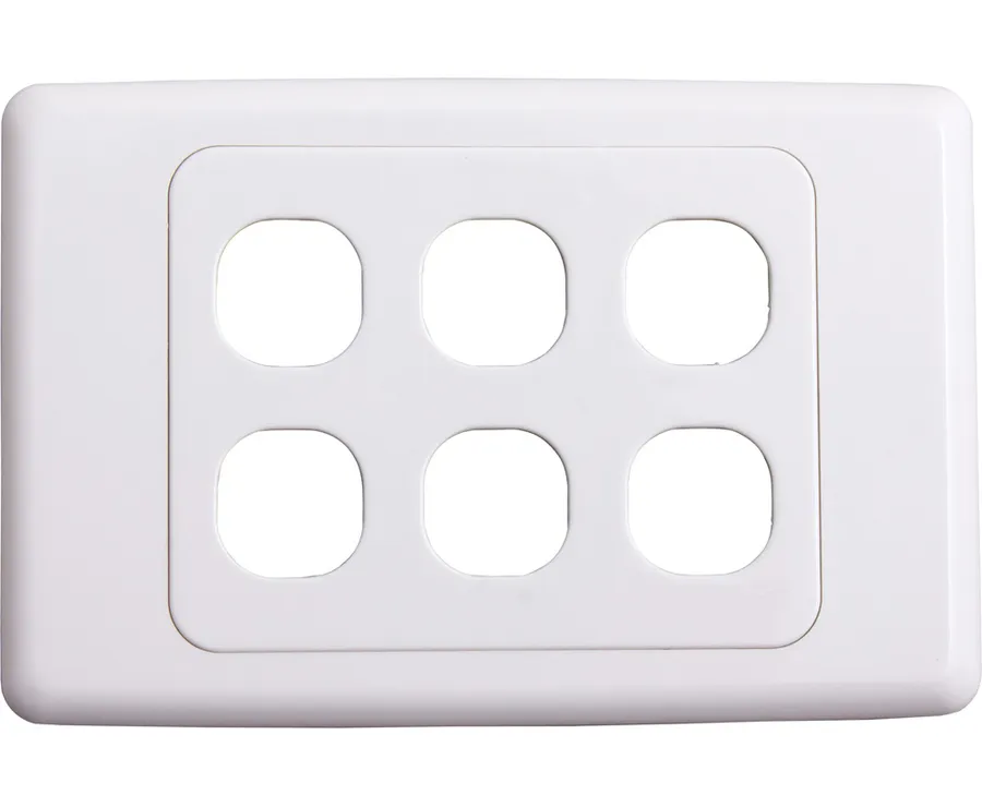 Wall Plate 6 Gang
