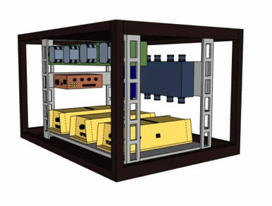 DAS Rack Cabinet 6RU 1 Shelf Kit