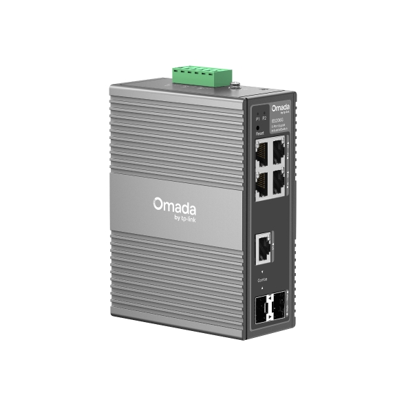 TP-Link IES206G Omada 6-Port Gigabit Industrial Easy Managed Switch , 1× GE SFP/RJ45, 1× GE SFP, 4× GE RJ45