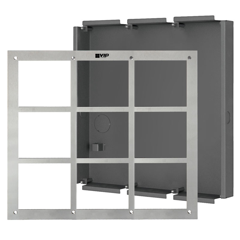 Flush Mount Box & Front Panel - 9 Modules
