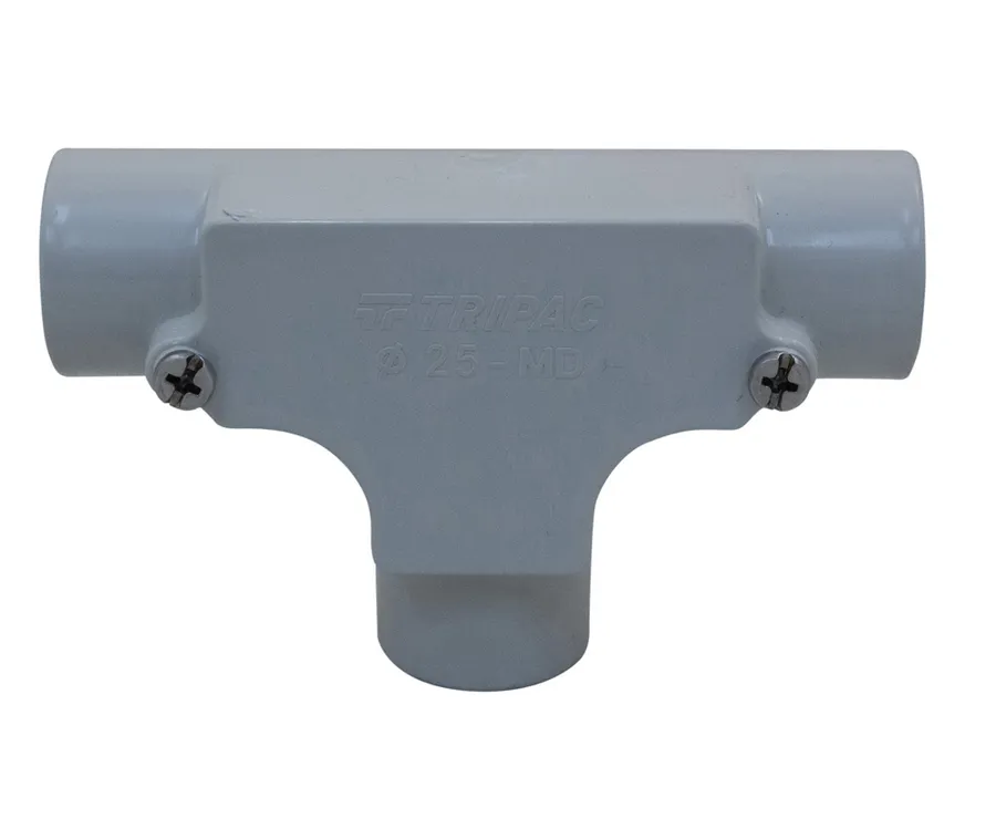 FITTING INSPECTION TEE PVC 25MM GREY (pack of 10)