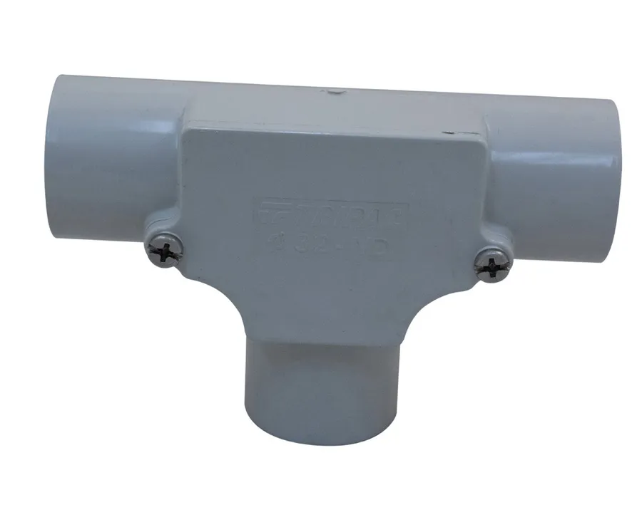 FITTING INSPECTION TEE PVC 32MM GREY (pack of 5)