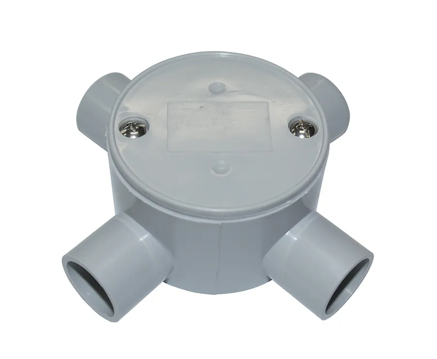JUNCTION BOX SHALLOW 4 WAY ENTRY 20MM (pack of 10)