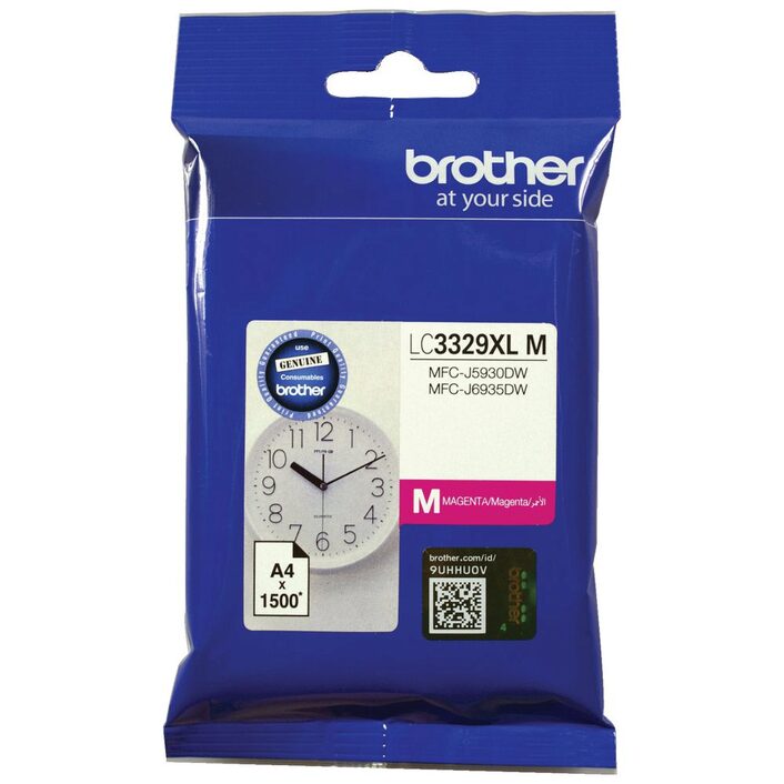 Brother LC3329XLM MAGENTA INK CARTRIDGE TO SUIT MFC-J5930DW/J6935DW - UP TO 1500 PAGES