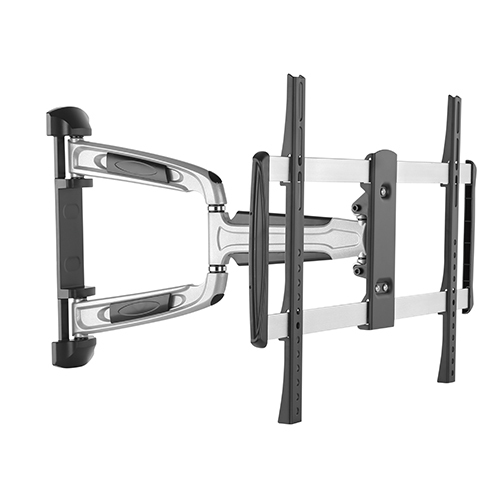Brateck Chic Aluminum Full-Motion TV Wall Mount For 37'-70' Curved & Flat panel TVs up to 35KG, Matte Black & Metallic Grey (LS)