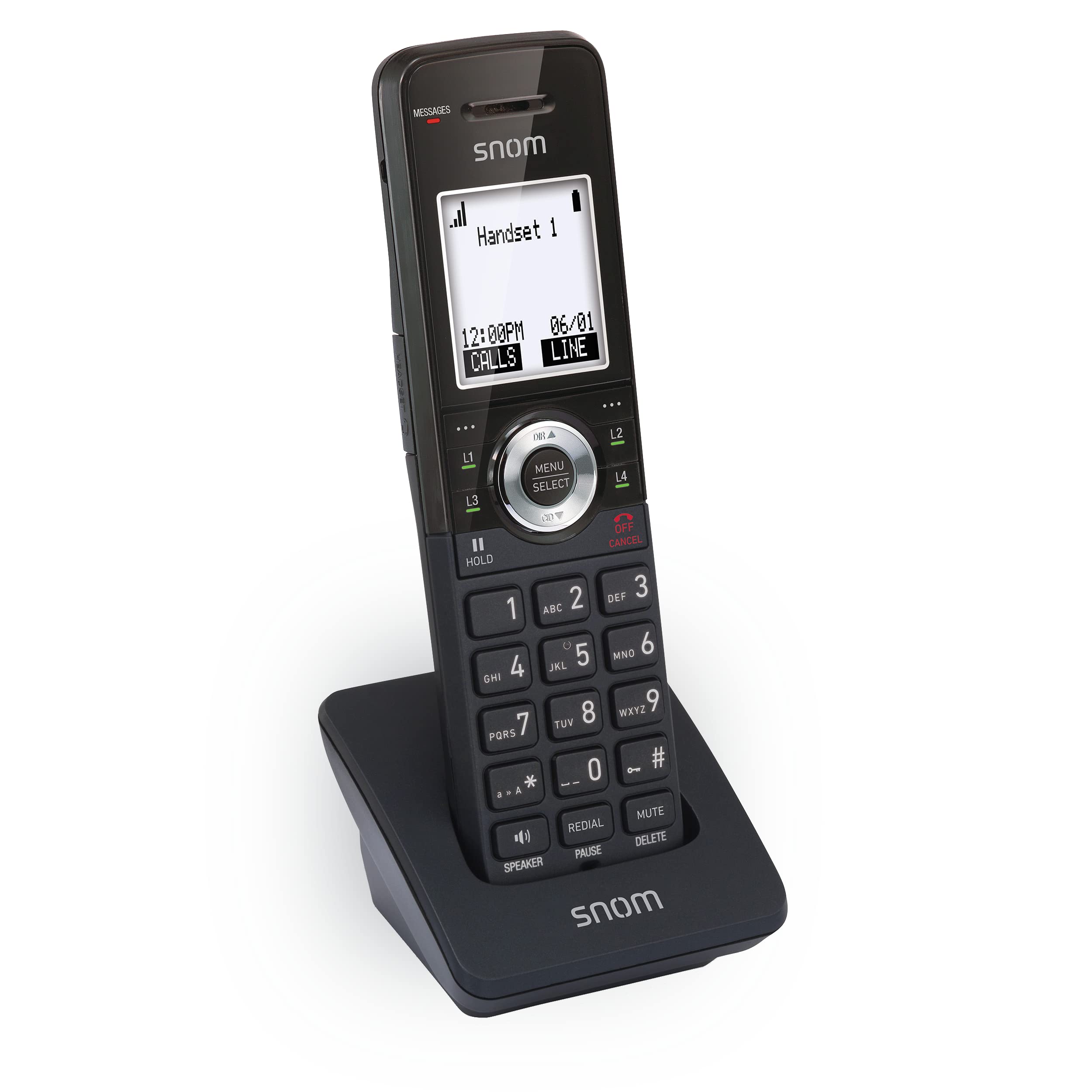 SNOM M10 Office Handset, Headset Connectable, Backlit Keypad, Long Standby time, Advanced Audio Quality **M10-PP**