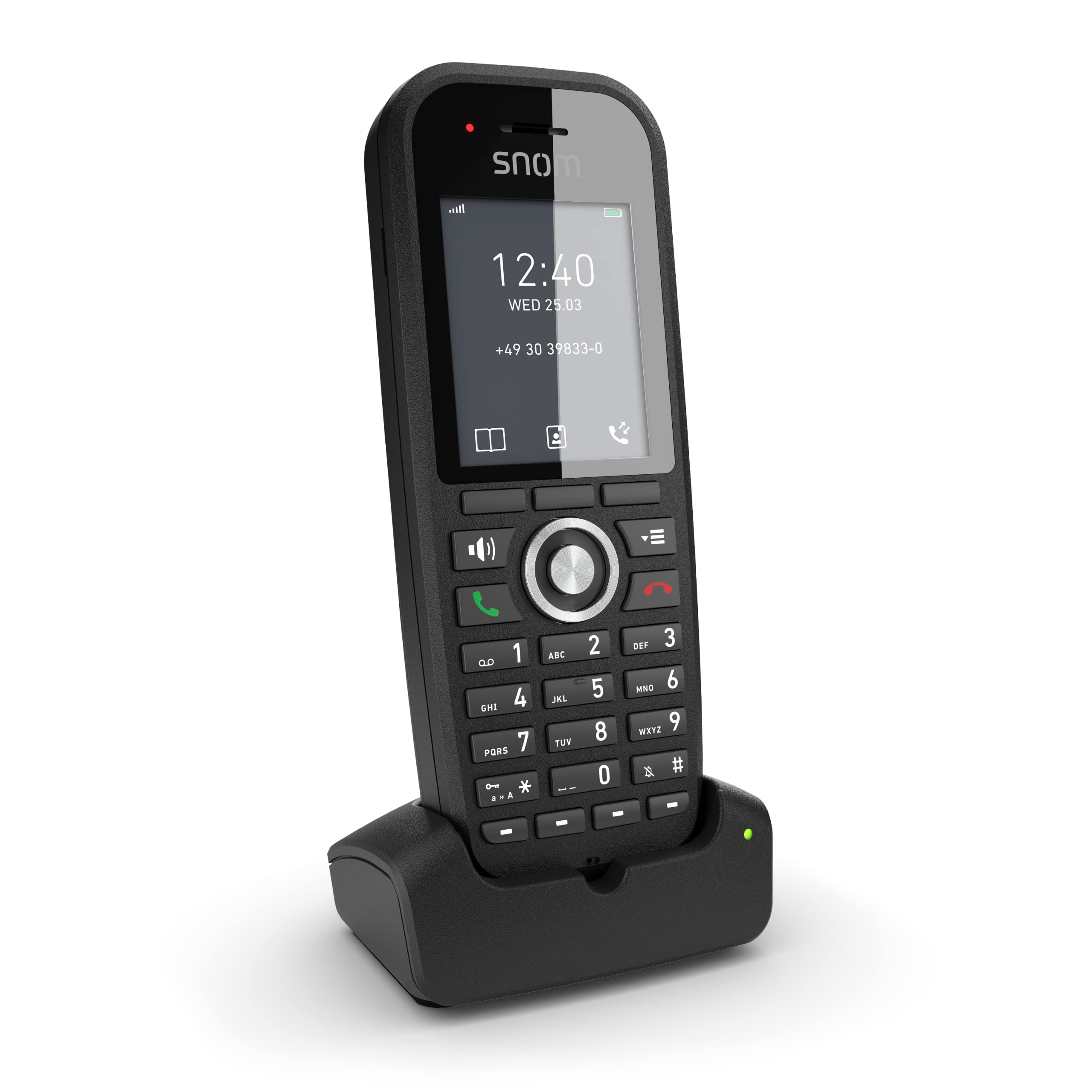 SNOM M30 IP DECT Handset, Multicell Compadible, Backlit Keyboard, Long Stangby Time, Hold or Forward, Black **Please add 4661-AU**