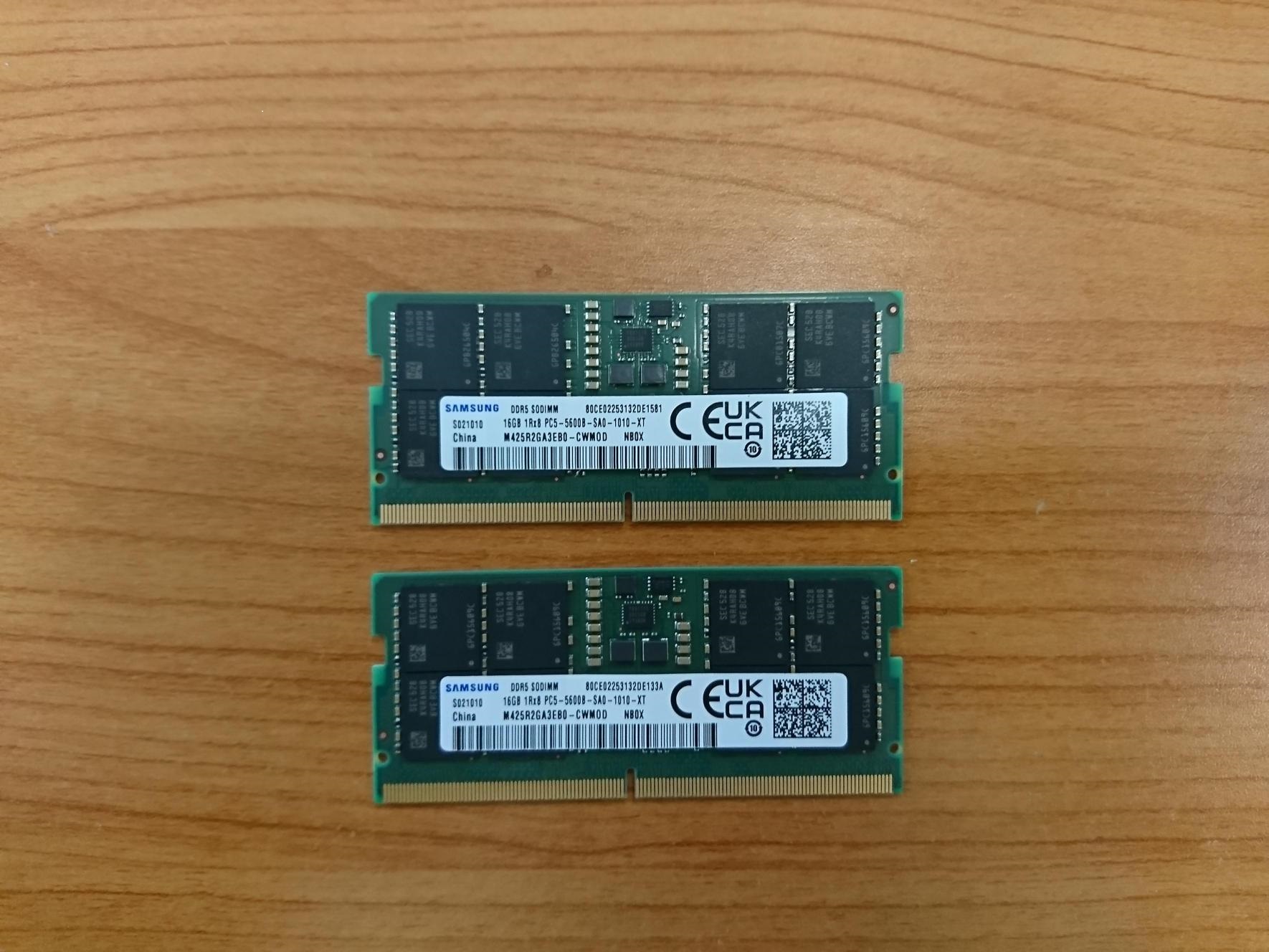 Samsung OEM 16GB (1x16GB) DDR5 SODIMM 5600MHz 1.1V Notebook Laptop Memory (ex-demo)