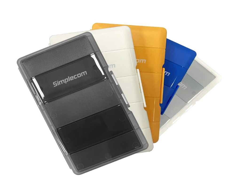 Simplecom MA024 M.2 SSD 4-Slot Protective Storage Case Holder Organizer for 4x M.2 2280 SSD Mixed colour