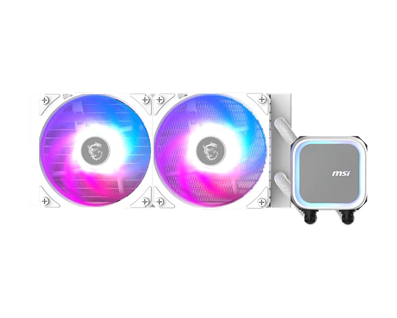 MSI MAG CORELIQUID A13 240 WHITE, 2.4', IPS, USB 2.0 pin header, SATA, 2 fans, Two Ball Bearing, AM5 / AM4, 3 Year warranty