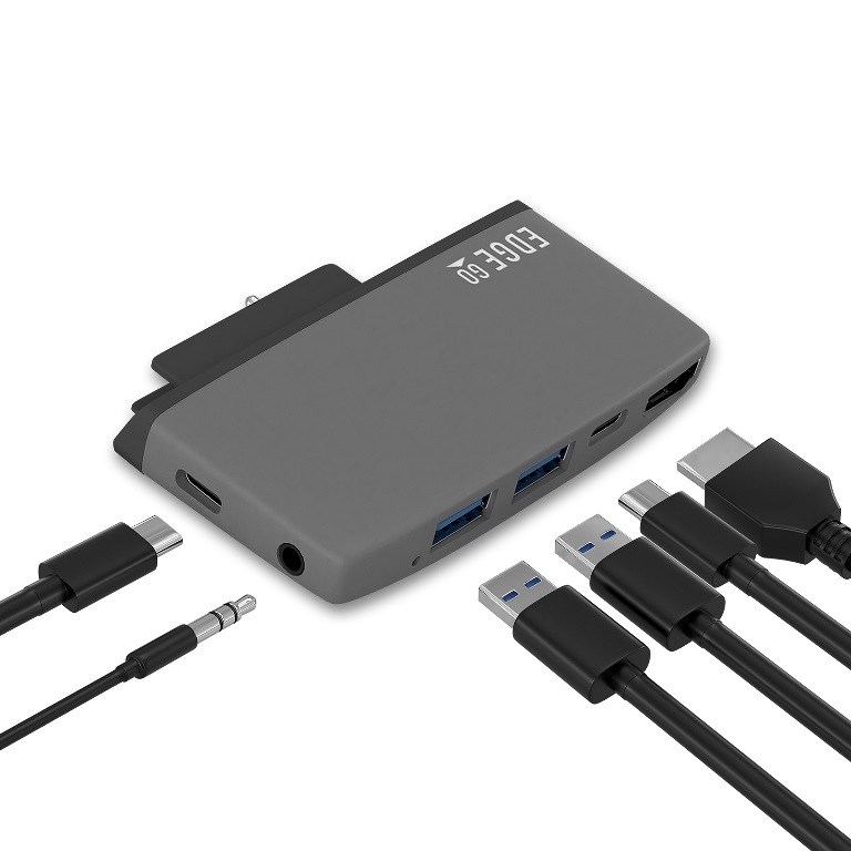 mbeat® Edge Go Multifunction USB- C Hub for Microsoft Surface Go （USB 3.0 Data x 2, USB-C Data x 1, HDMI, 3.5mm Audio, USB-C PD pass through