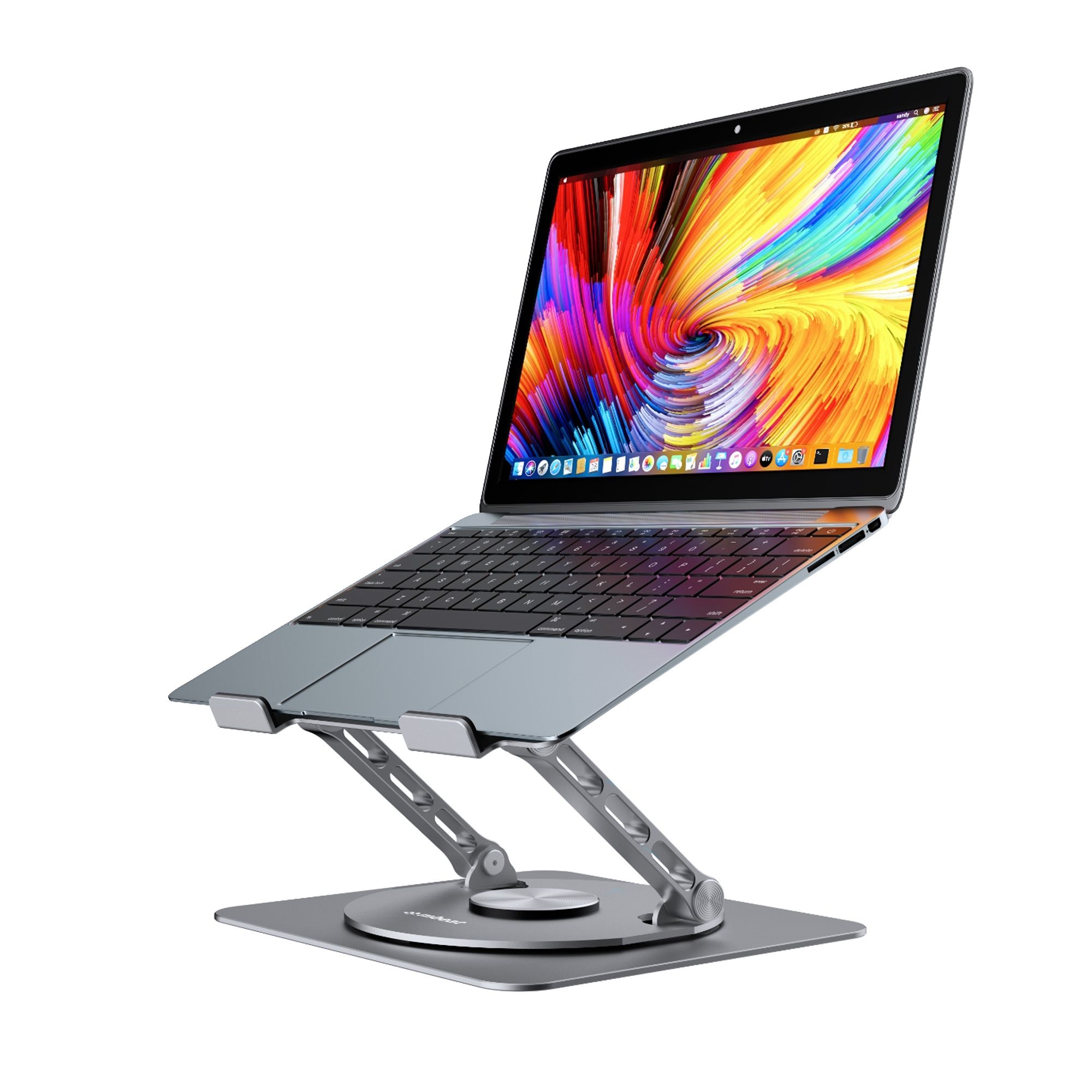mbeat® Stage S7 Rotating and Height-Adjustable Laptop Stand - Space Grey Material: Aluminium alloy Package Weight: 1.07kg
