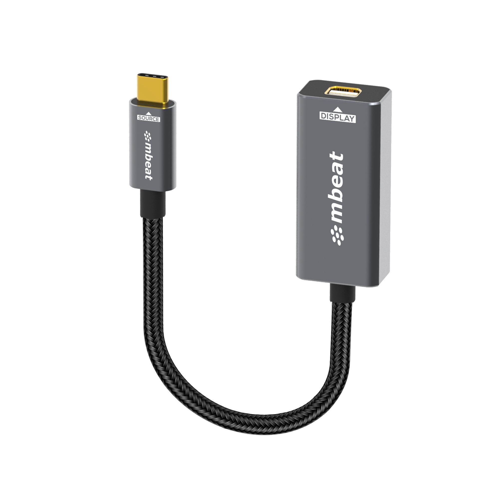 mbeat® Tough Link USB-C to Mini DisplayPort Adapter Host Interface: USB-C 3.2 Gen 2 Up to 4K@60Hz (3840×2160) Product Weight: 19.2g