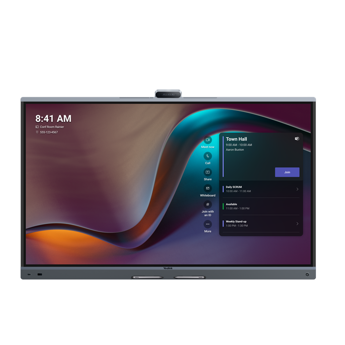 Yealink MB75Pro-A02 75'' MeetingBoard Pro Teams Rooms display, 4K touchscreen, 3x50MP cameras, 16 MEMS microphones, IntelliFocus, BYOD, Zoom Rooms