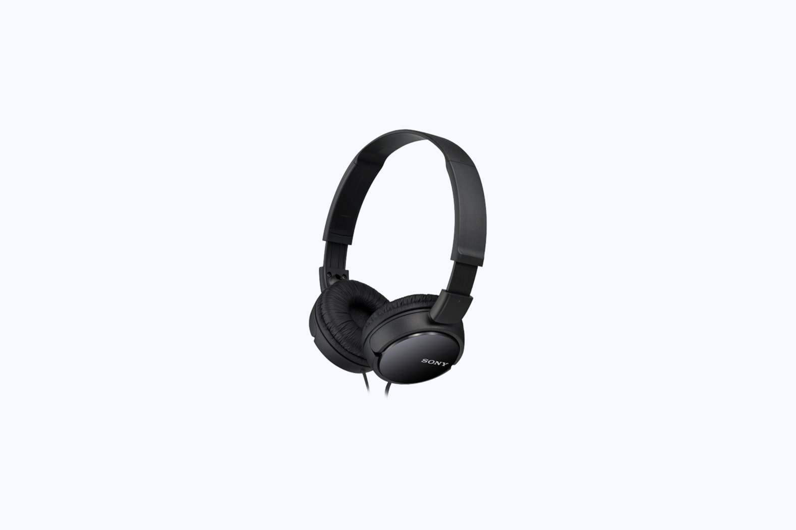 Sony MDR-ZX110 Wired On-Ear Headphones (Black)