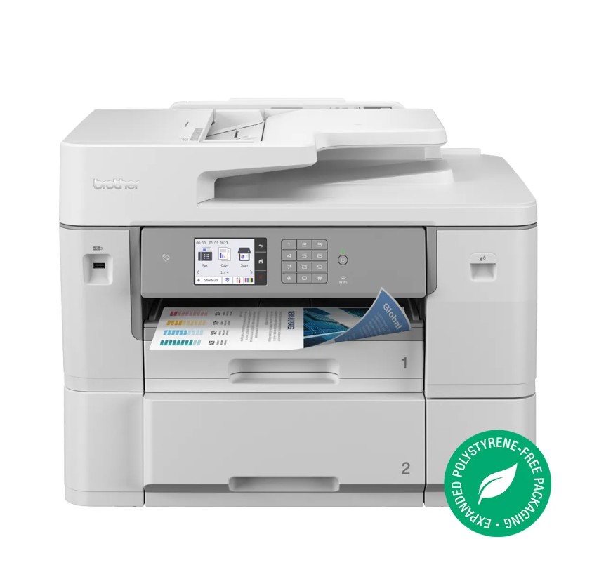 Brother Business inkjet printer with roll printing up to 2700mm and duplex A3 print & scan. Enjoy fast print speeds, high-yield inks & flexible