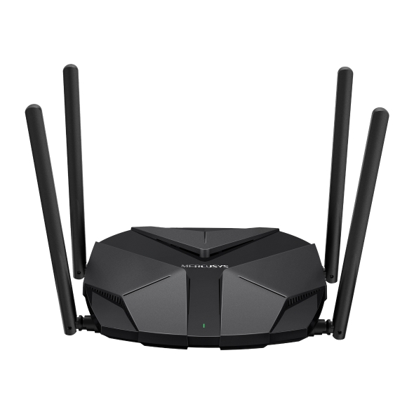 Mercusys MR85X AX3000 Dual-Band Wi-Fi 6 Router, 4× Fixed External Antennas, 3× Gigabit LAN Ports, 1× 2.5Gbps WAN Port, 1024-QAM, OFDMA, HE160
