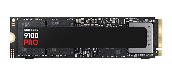 Samsung 9100 PRO 1TB PCIe Gen5 NVMe SSD 14700MB/s 13300MB/s R/W 1850K/2600K IOPS 600TBW 1.5M hrs V-NAND TLC AES 256-bit Encryption 5yr wty