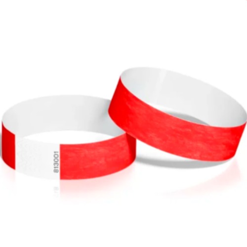 Brother 28MM(W) X 292MM(L), RED ADULT WRISTBAND (275 LABELS PER ROLL) - 6 PACK