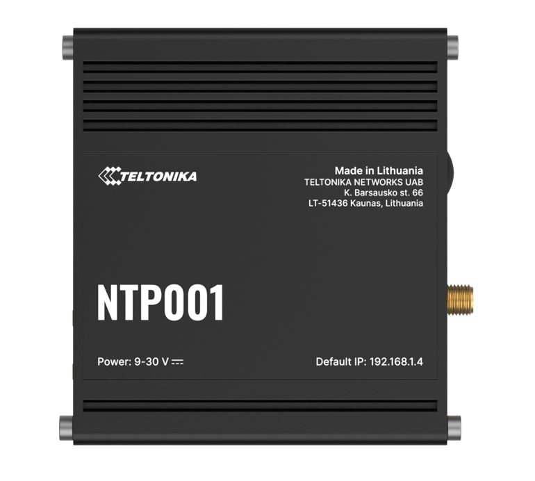Teltonika NTP001, Accurate & low-cost NTP server, Network Time Synchronization, GNSS capabilities, UTC-traceable time, Plug-and-play functionality