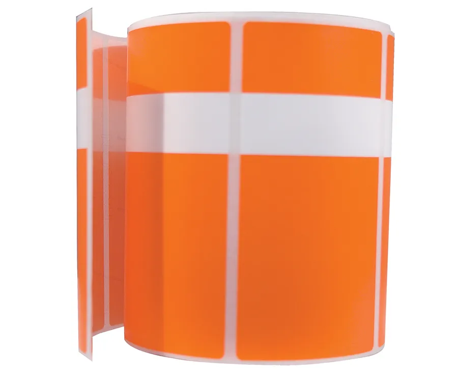 Optima Tag Label - Orange 250roll