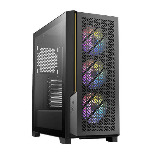 Antec P20C ARGB - Black, Mid Tower, E-ATX/ATX/Micro-ATX/ITX, Tempered Glass, USB-C, 3× ARGB Fans, 360mm Radiator, 2Yr Wty