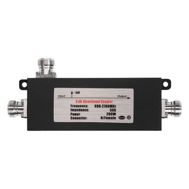 Powertec 5dB Directional Coupler (Air Dielectric) 698-3800MHz N Female