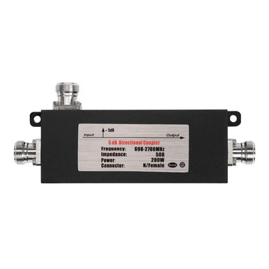Powertec 6dB Directional Coupler (Air Dielectric) 698-3800MHz N Female