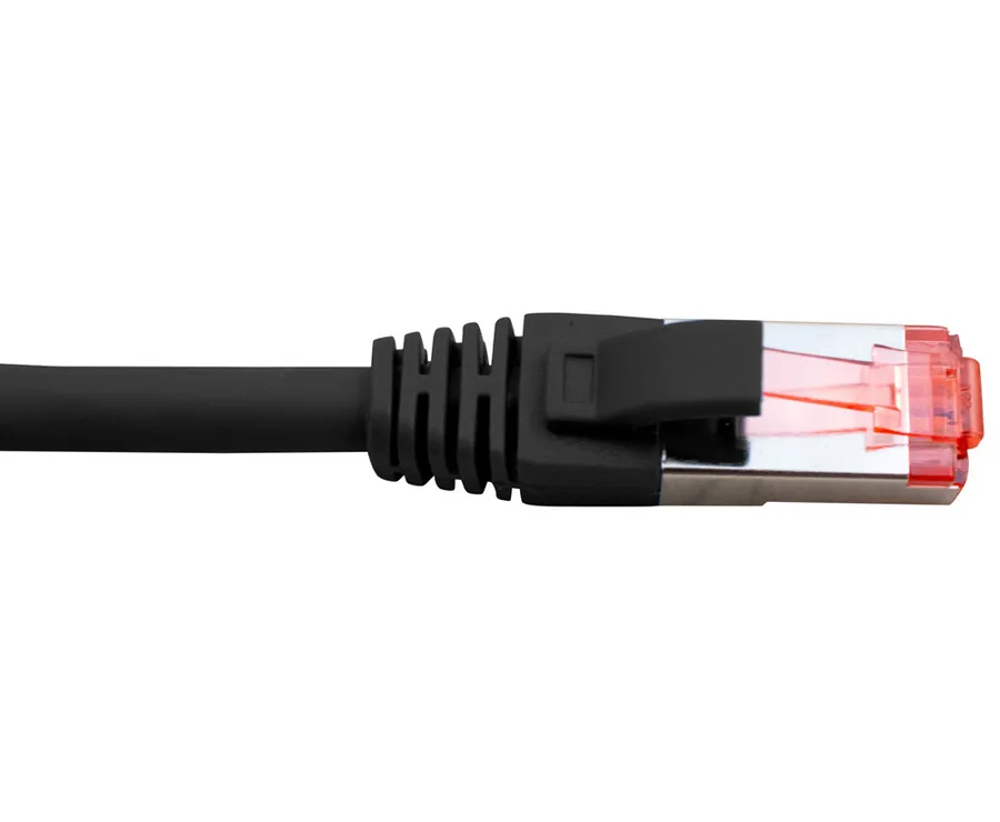 PATCH LEAD CAT6A SHIELDED BLACK 20M