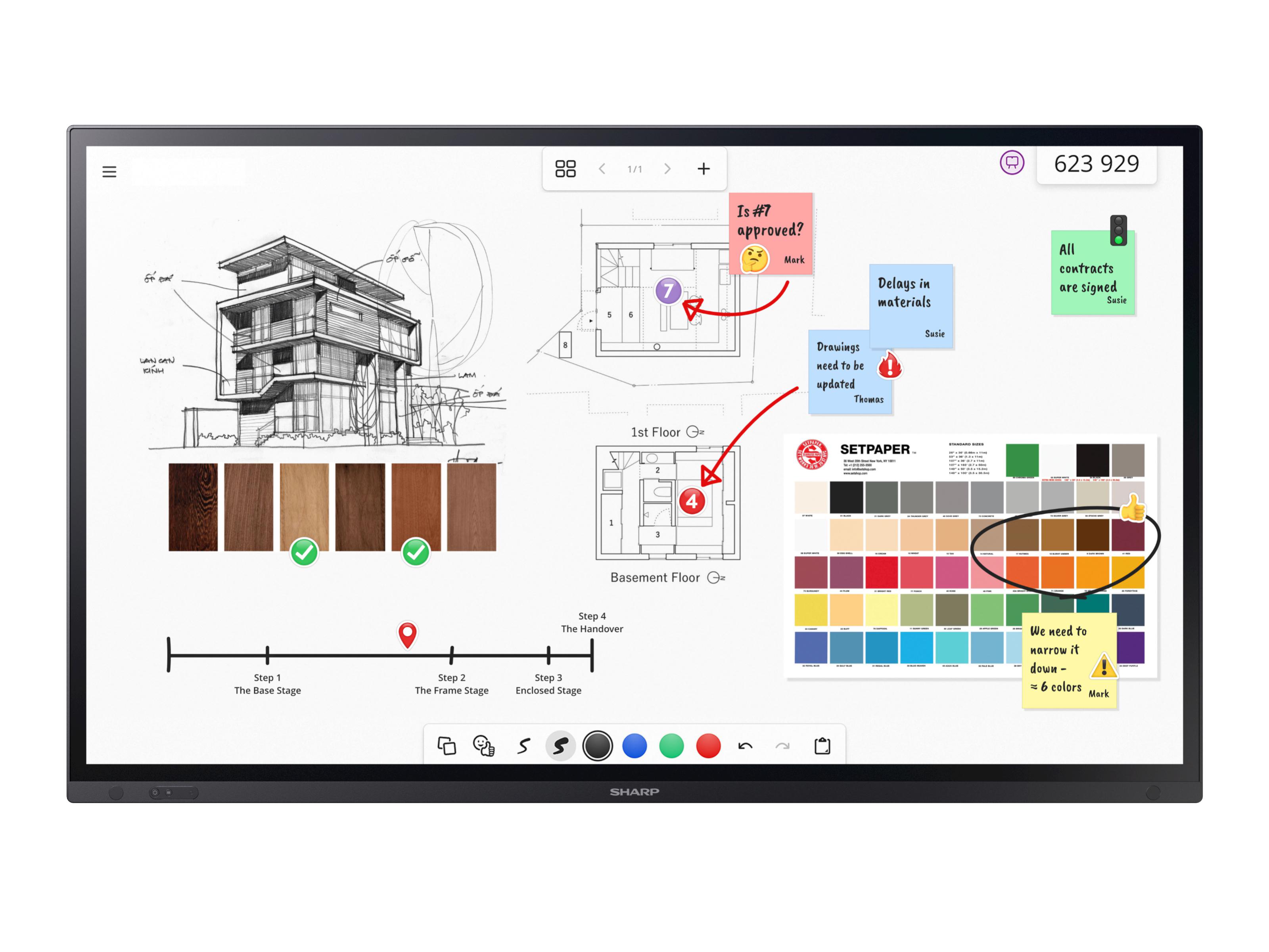 Sharp PN-LA862 86" InGlass Advanced Touch Display