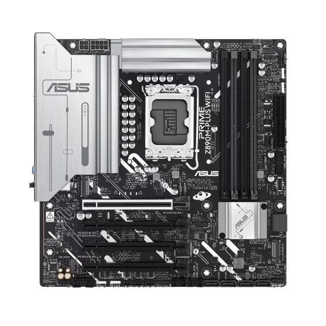 ASUS PRIME Z890M-PLUS WIFI-CSM LGA1851 mATX Motherboard, DDR5 256GB, PCIe 5.0, 3×M.2, 2.5GbE, Wi-Fi 7, USB 20Gbps Type-C
