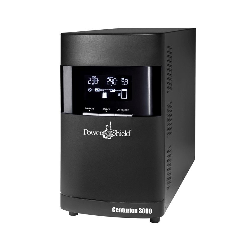 PowerShield Centurion Tower UPS 3000VA/3000W - 110V - Nema, reliable power backup for sensitive equipment, 2-year warranty