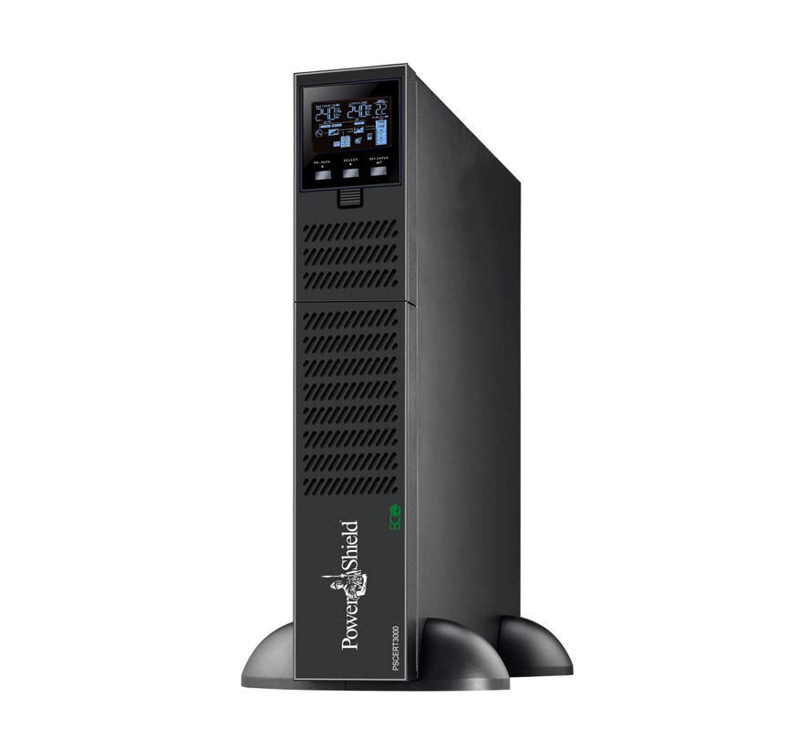 PowerShield Centurion RT 3000VA/2700W - 15Amp, True Online Double Conversion Rack/Tower UPS, 2 AUS sockets, 10A, C13 x 5, 16A, C19 x1, 2-year warranty