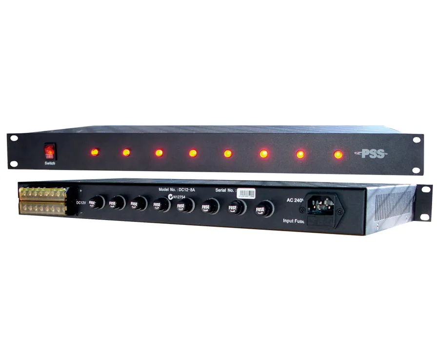 DC 12V 8A 1RU RACK Mount P.S.U