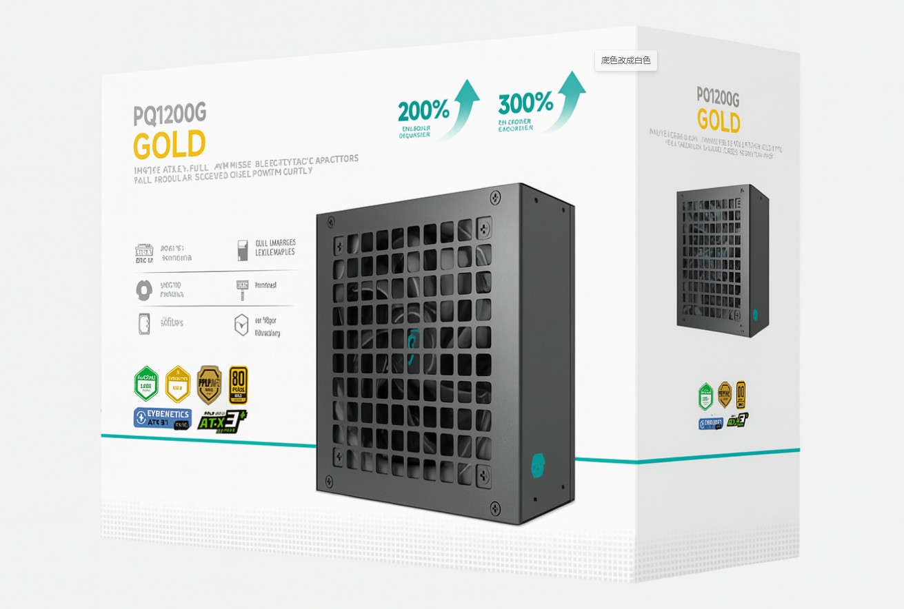DeepCool PQ1200G 1200W Gamer Storm 80+ Gold/Cybenetics Fully Modular ATX Power Supply 120mm Fan, Japanese Capacitors, DC to DC, ATX12V V3.1