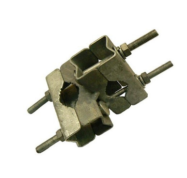 ZCG Right Angle Clamp Bracket, Galvanised Steel, 20-50mm Pole, 20-40mm Ancillary