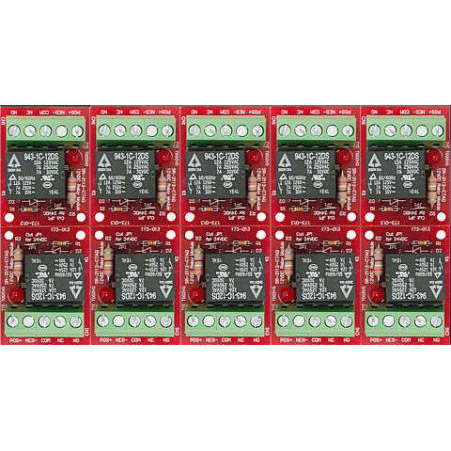 12/24VDC 10-Pack Relay Module (One 7A SPDT Relay)
