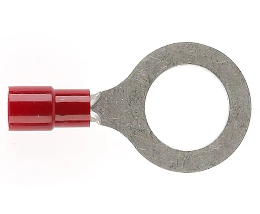 TERMINAL RING RED 10MM STUD (pack of 25)