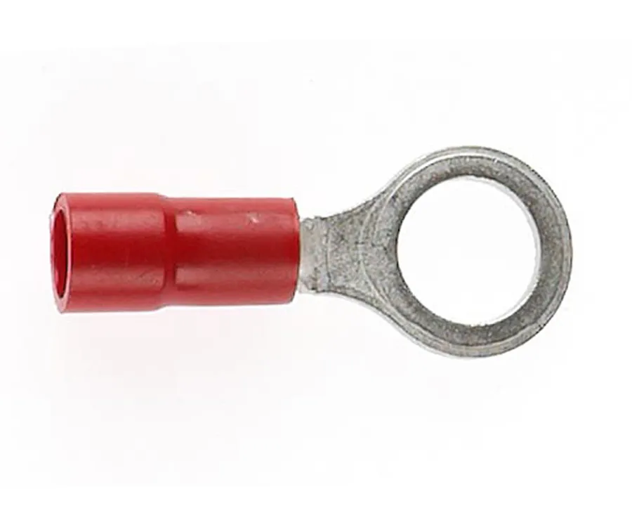 TERMINAL RING RED 6MM STUD DG (pack of 50)
