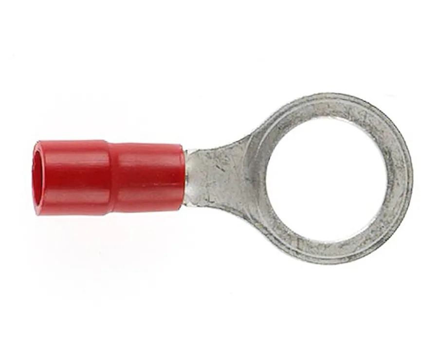 TERMINAL RING RED 8MM STUD (pack of 50)
