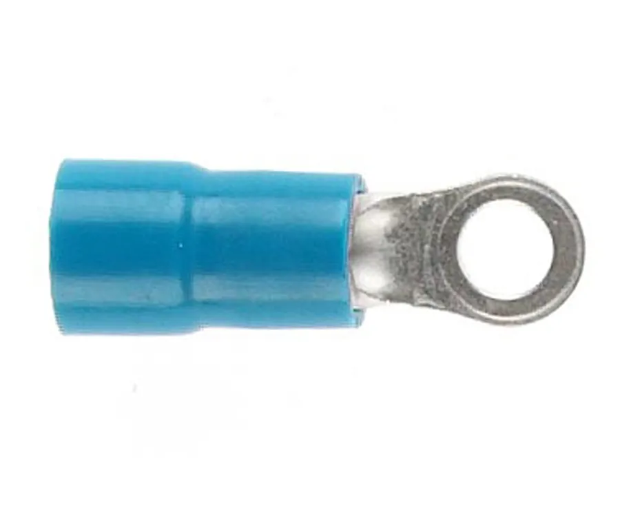 TERMINAL RING BLUE 3MM STUD DG (pack of 100)