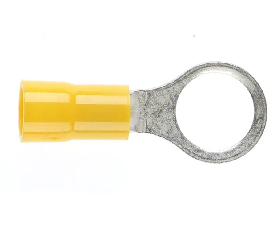 TERMINAL RING YELLOW 10MM STUD (pack of 25)